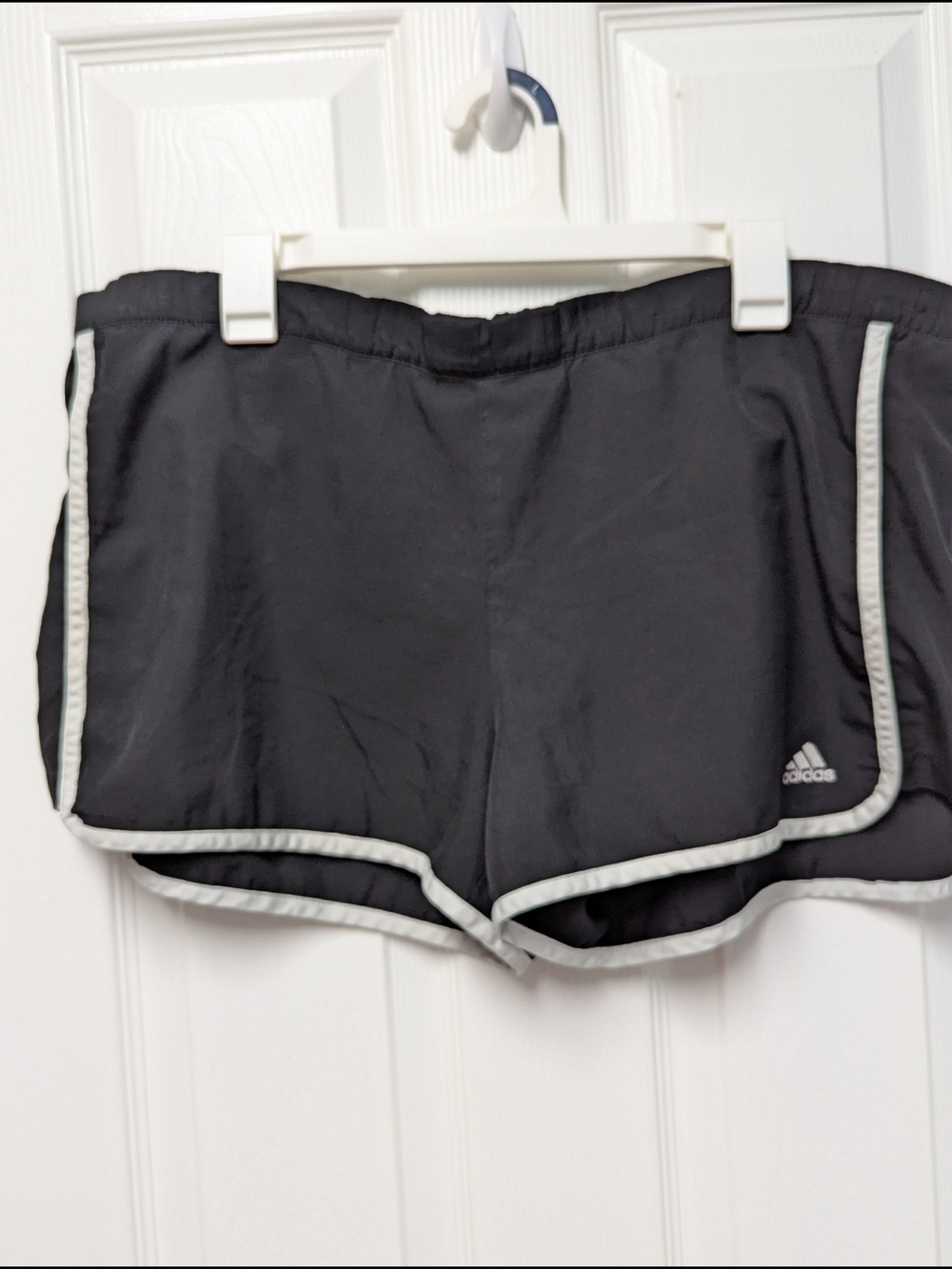Adidas Black Athletic Shorts with Grey Trim